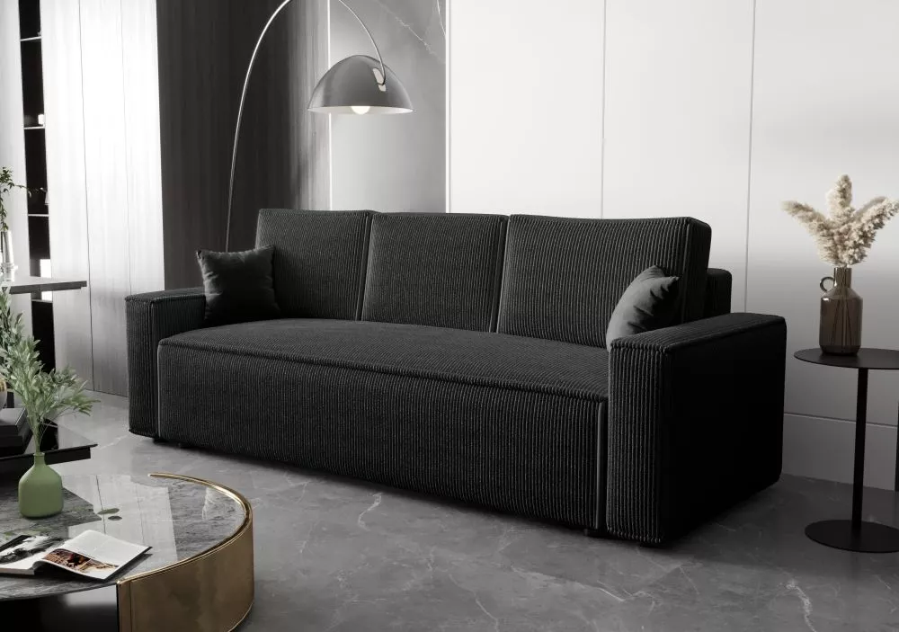 Dīvāns Ambro 3S standard · Grafīts · 90 × 230 × 85 cm