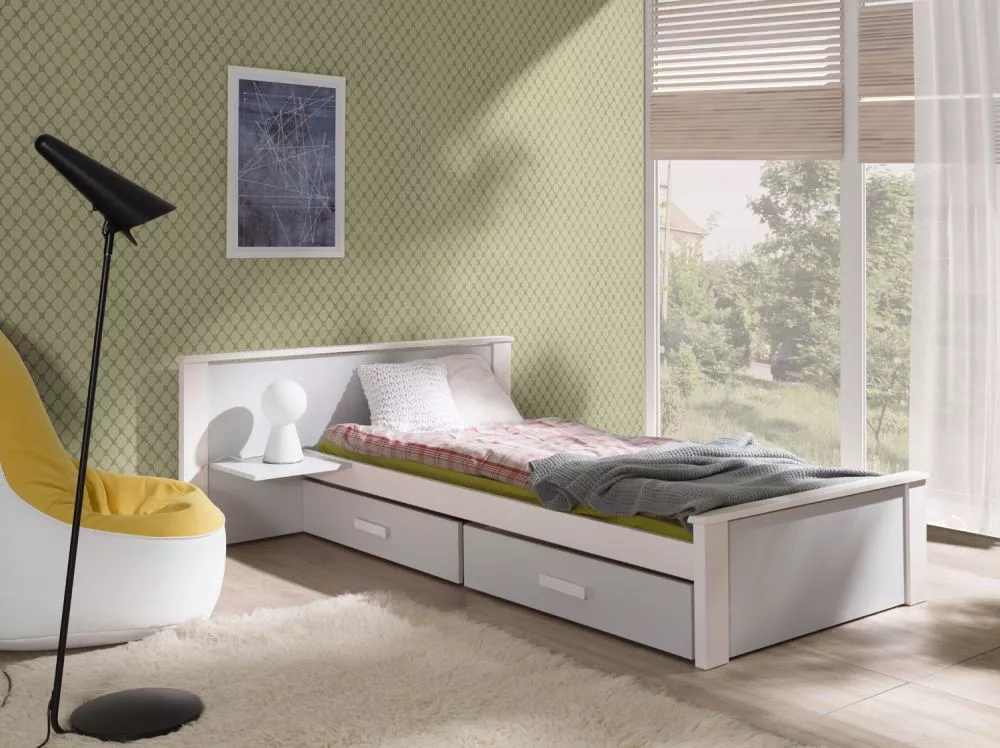 Bērnu gulta Aldo plus 80x180 ar stelāžu Guļamvietas platums: 80 cm, Guļamvietas garums: 180 cm, · 149 × 210 × 72 cm
