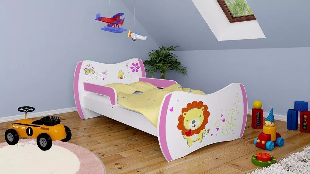 Bērnu gulta Dream L03 160x80 DM34 ar stelāžu Guļamvietas platums: 80 cm, Guļamvietas garums: 160 cm, · 104 × 164 × 71 cm