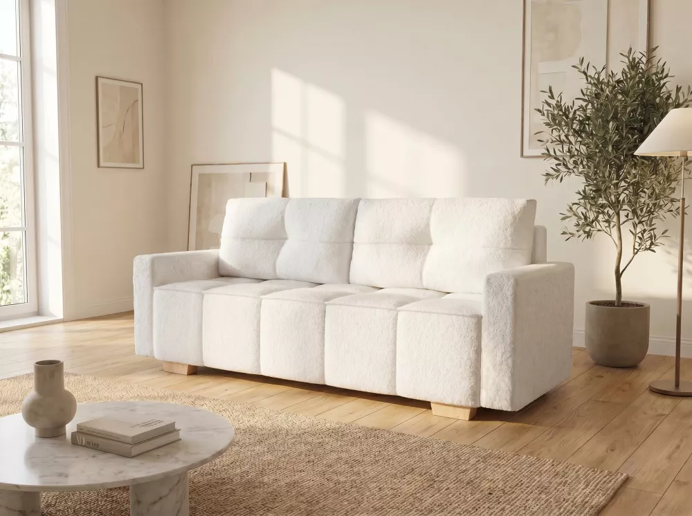 Dīvāns Flora Sofa Standard · Gaišais krēms · 93 × 219 × 95 cm