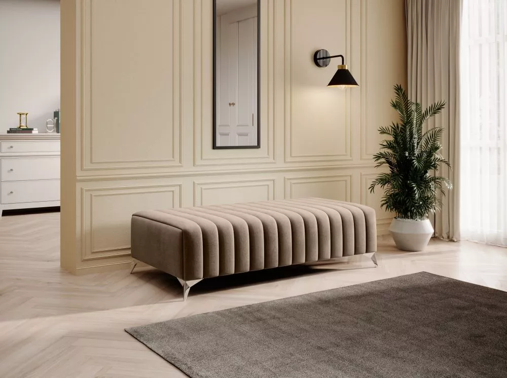 Pufs Laurence P Premium Standard Auduma numurs: Nube 20, · Gaiši brūns · 132 × 36 × 64 cm