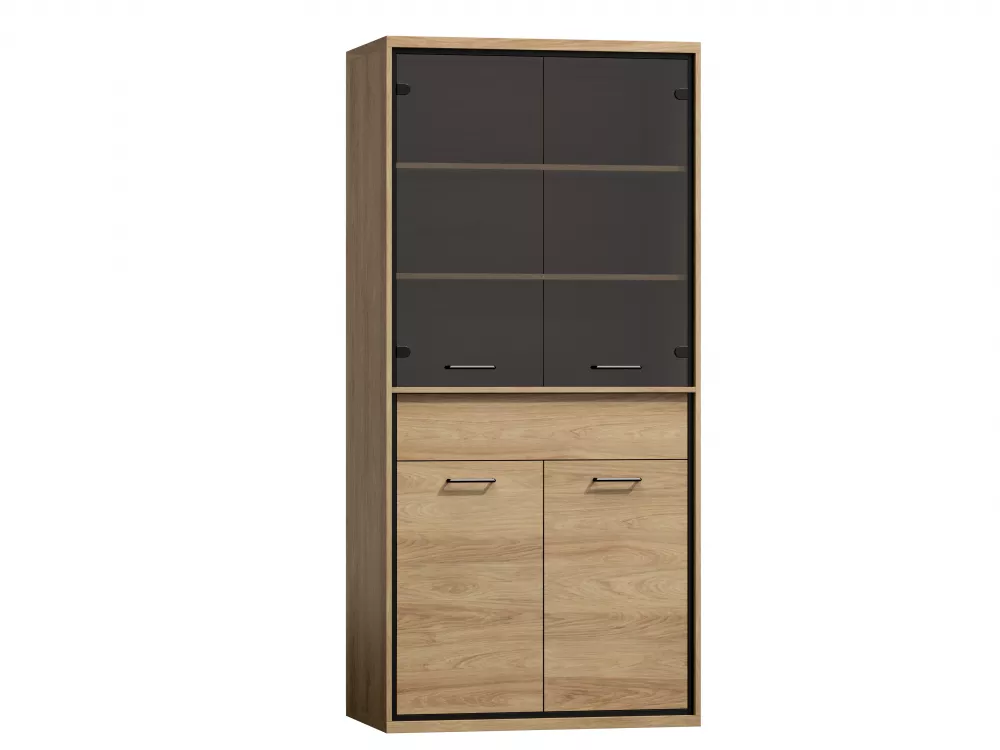 Grāmatu skapis Mediolan M3 · Dabīgs hickory · 92.2 × 41 × 197 cm