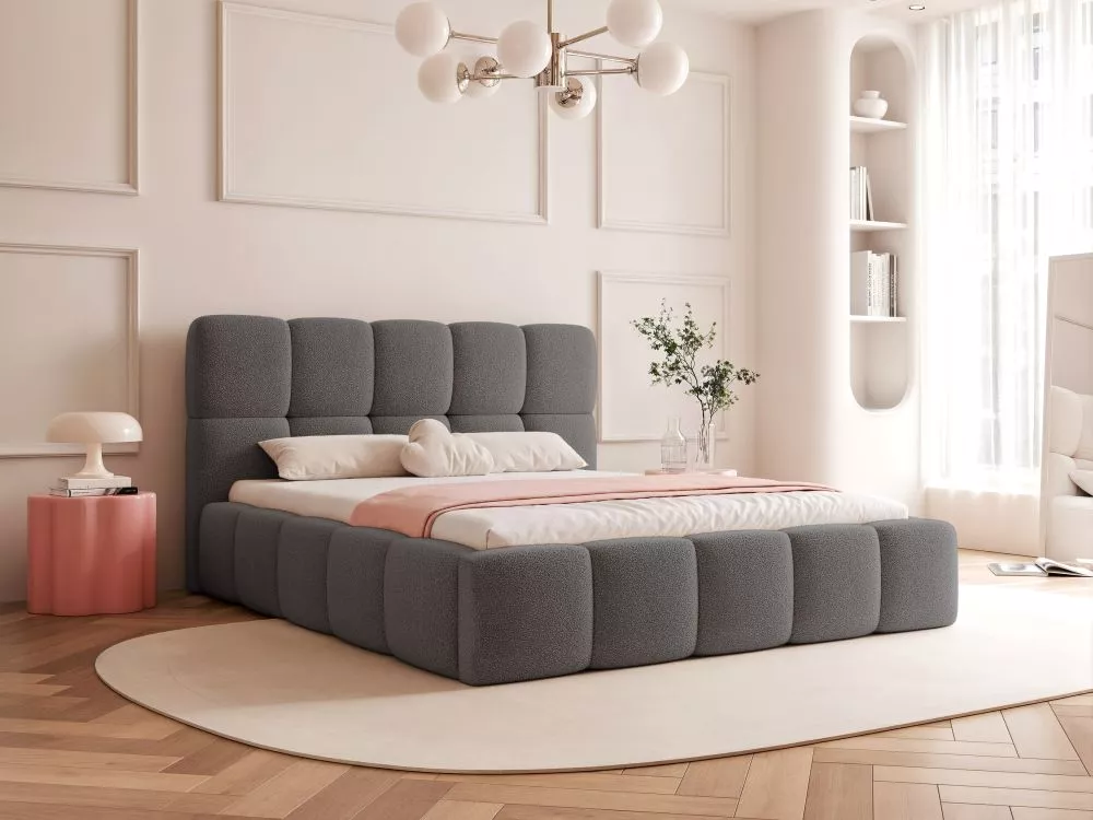 Gulta Cloud Standard ar stelāžām Guļamvietas platums: 160 cm, Guļamvietas garums: 200 cm, stelāžas tips: koka, · Tumši p