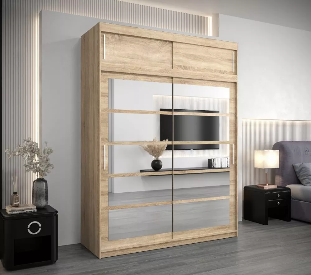 Skapis Roma 2 Premium · Sonoma · 180 × 62 × 240 cm