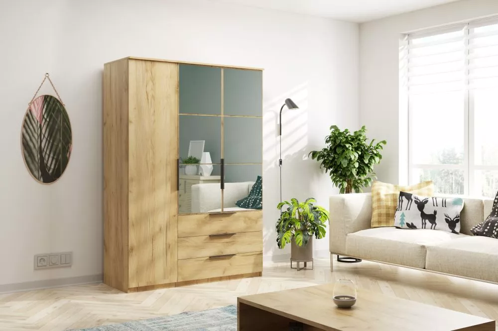 Skapis Florencja · Ozols craft zelts · 150 × 61 × 215 cm