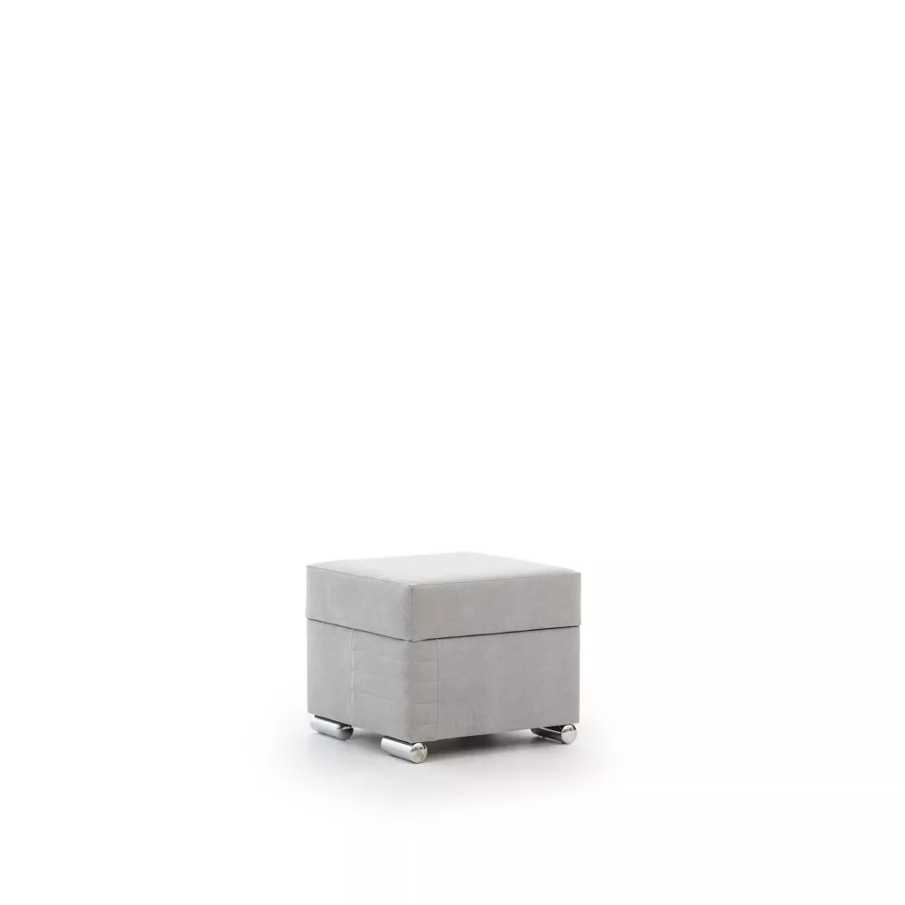 Pufs Pesaro P Standard Auduma numurs: Camelia 17153, · Pelēks · 53 × 44 × 53 cm