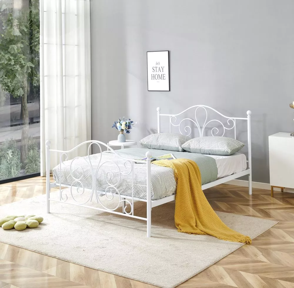 Gulta Panama Comfort ar stelāžu Guļamvietas platums: 90 cm, Guļamvietas garums: 200 cm, · Balts · 94 × 209 × 93 cm