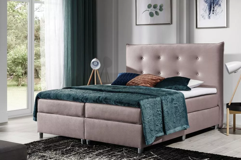 Gulta Prato Boxspring Premium Standard Guļamvietas platums: 180 cm, Guļamvietas garums: 200 cm, · Kapučino · 193 × 219 ×