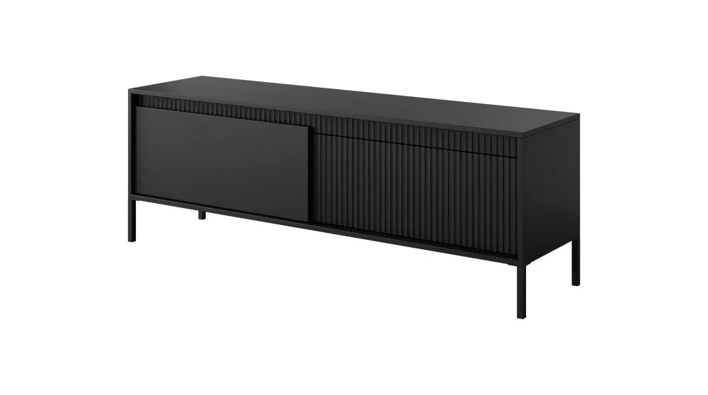 TV tumba Senso D · Melns · 153.5 × 39.5 × 53.4 cm