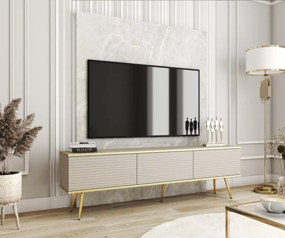 TV tumba Oro MDF Gold · Bēšs · 175 × 32 × 53 cm
