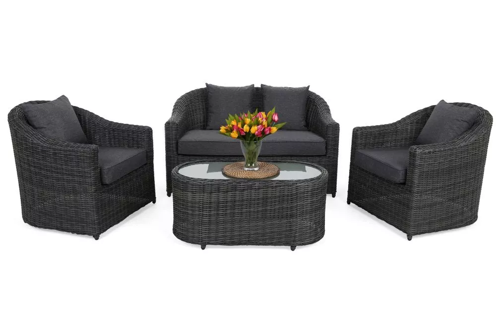 Terases mēbeles Modena Silk Grey Materiāls: alumīnijs + tehnorotangs, · Pelēks