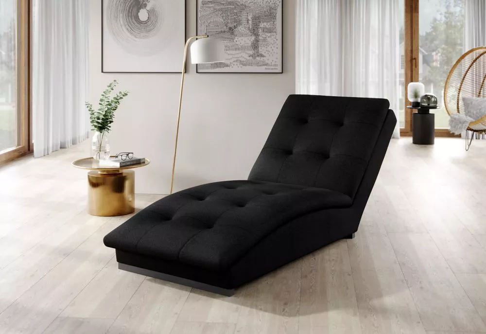 Mīksts krēsls Doro Standard Sēdvietas dziļums: 116 cm, · Melns · 85 × 170 × 95 cm