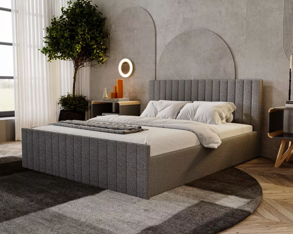 Gulta Naomi Slim Standard ar stelāžu Guļamvietas platums: 140 cm, Guļamvietas garums: 200 cm, stelāžas tips: koka, · Sud