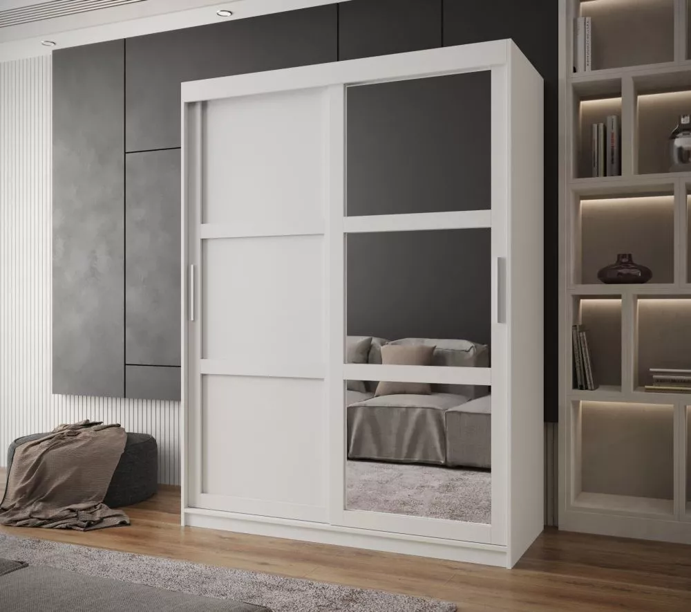 Skapis Miror 3 · Balts · 150 × 62 × 200 cm