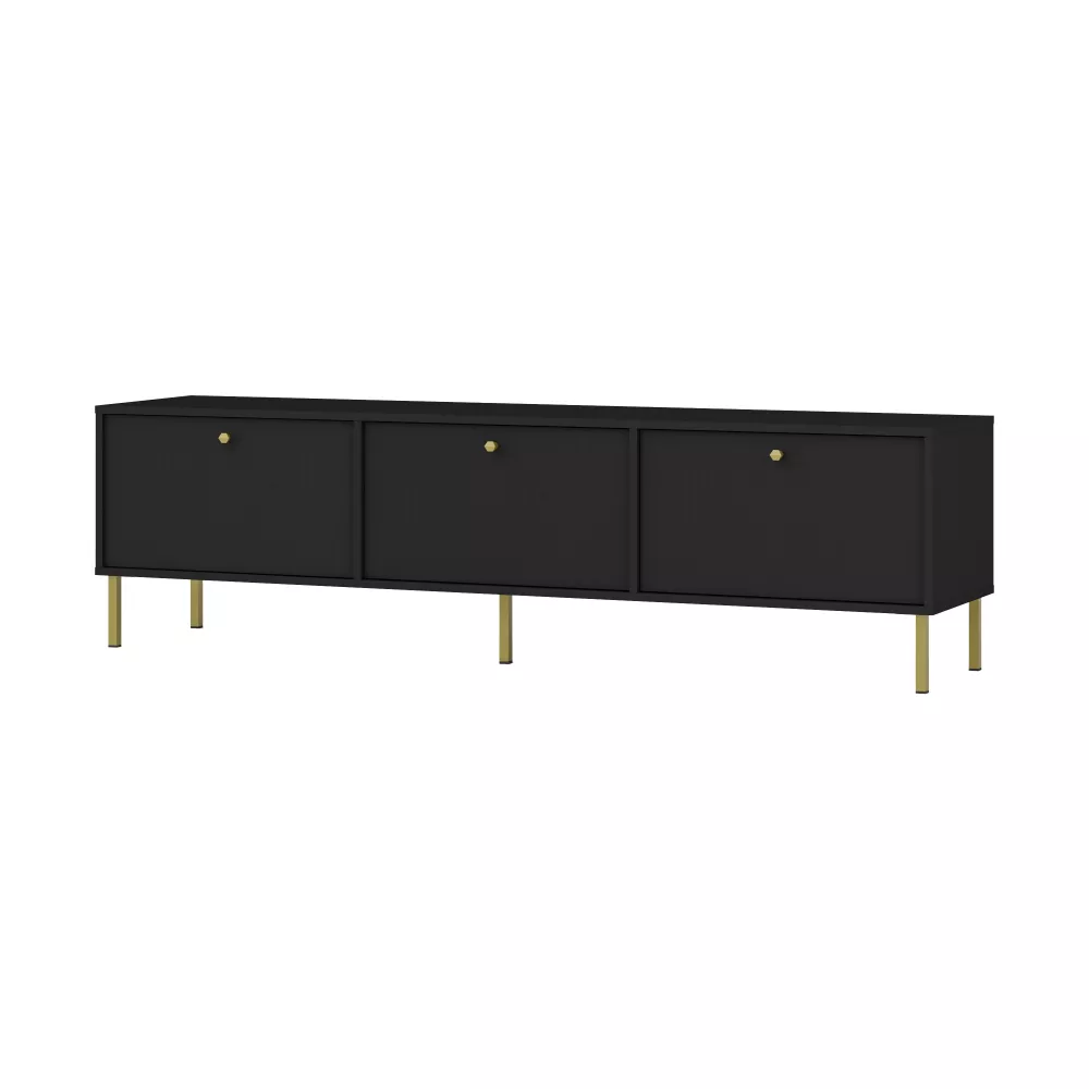 TV tumba Tokyo 303 · Melns · 180 × 40.8 × 50 cm