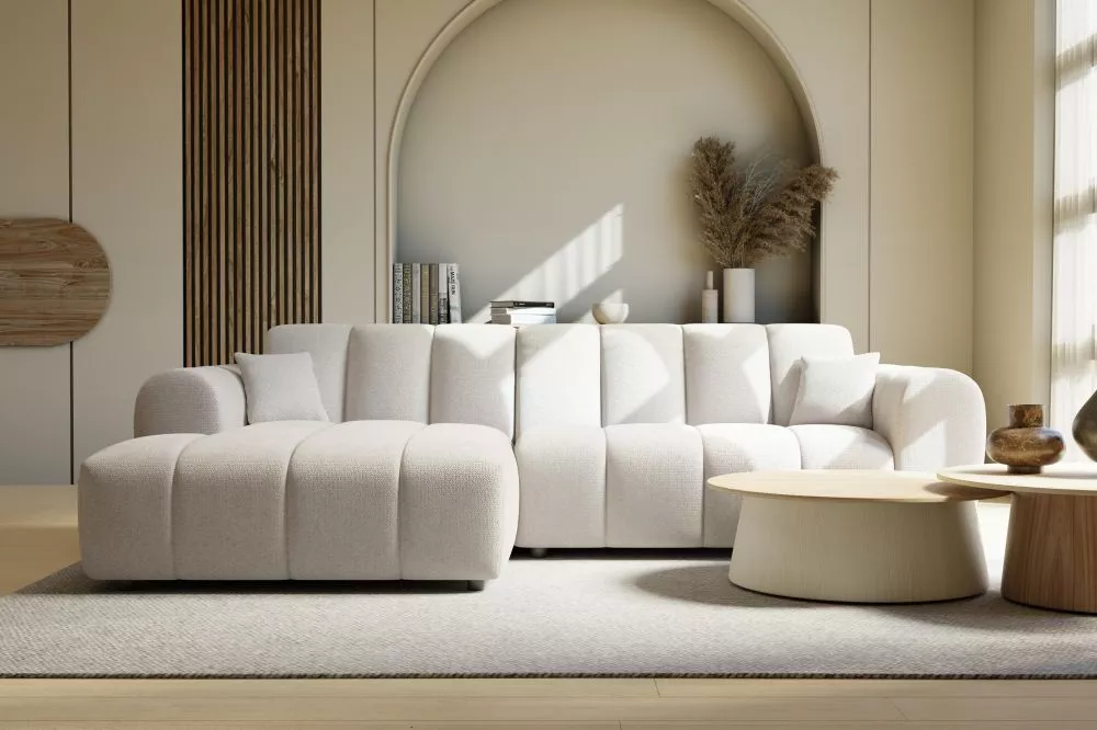 Dīvāns Ray Mini Standard · Bēši pelēks · 160 × 268 × 72 cm