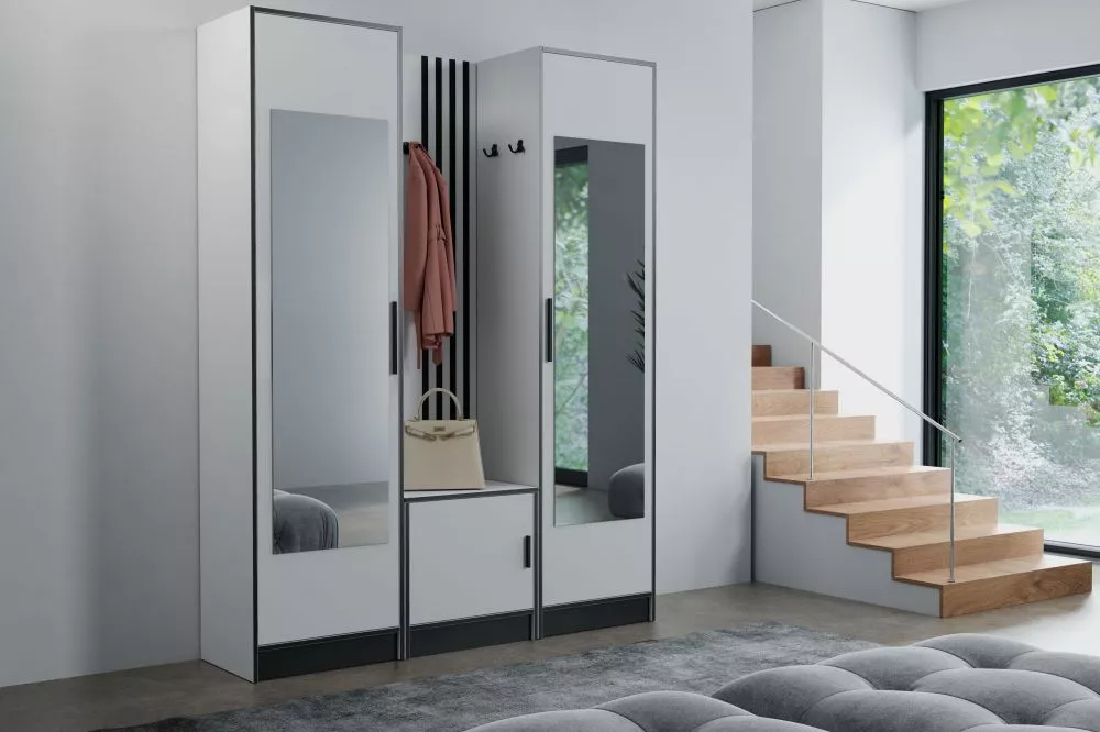 Koridora iekārta Roj Plus 12 · Balts · 160 × 39 × 205 cm