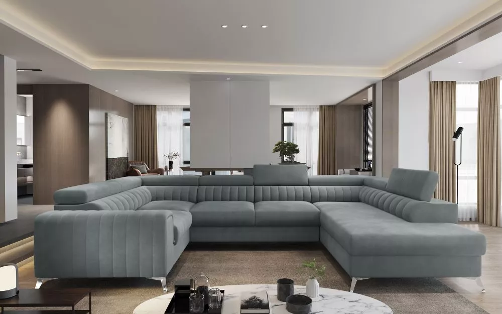 Dīvāns Louis Premium Standard · Pelēks · 202 × 340 × 72 cm