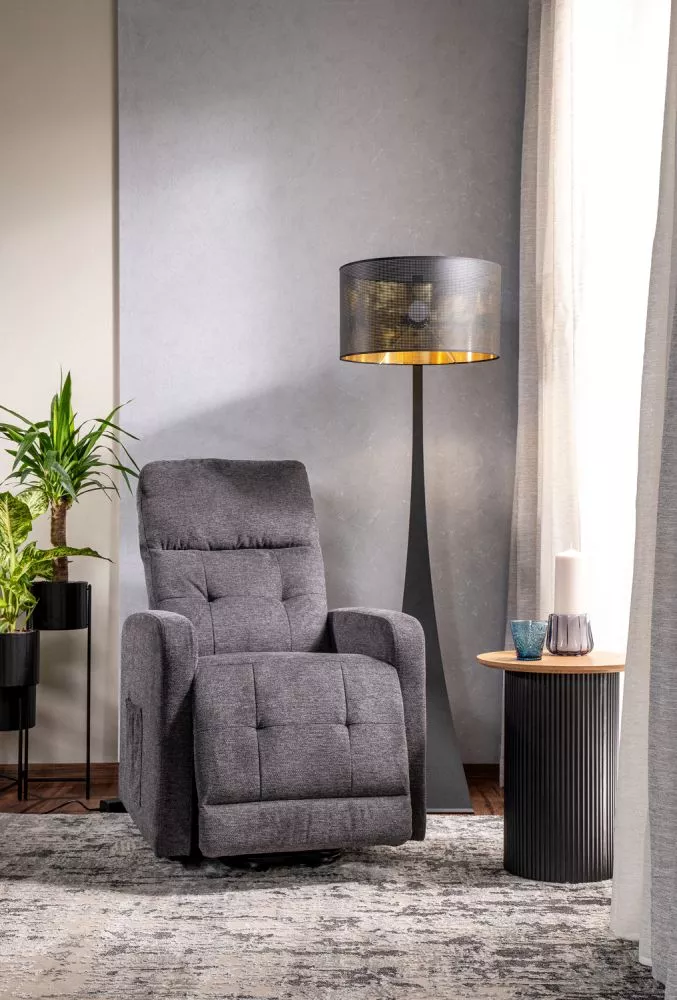 Mīksts krēsls Otus 2 Brego Sēdvietas dziļums: 53 cm, Maksimālais dziļums: 144 cm, · Tumši pelēks · 66 × 92 × 100 cm