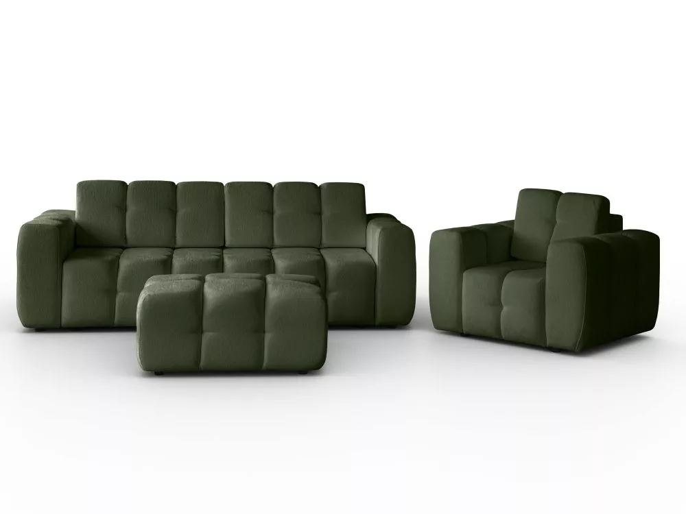 Komplekts Bona 3S+1S+P Standard · Zaļš · 100 × 240 × 90 cm