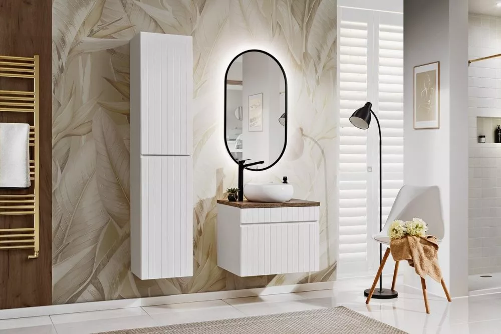 Vannas istabas komplekts Iconic White 2 ar LED · 160 × 46 cm