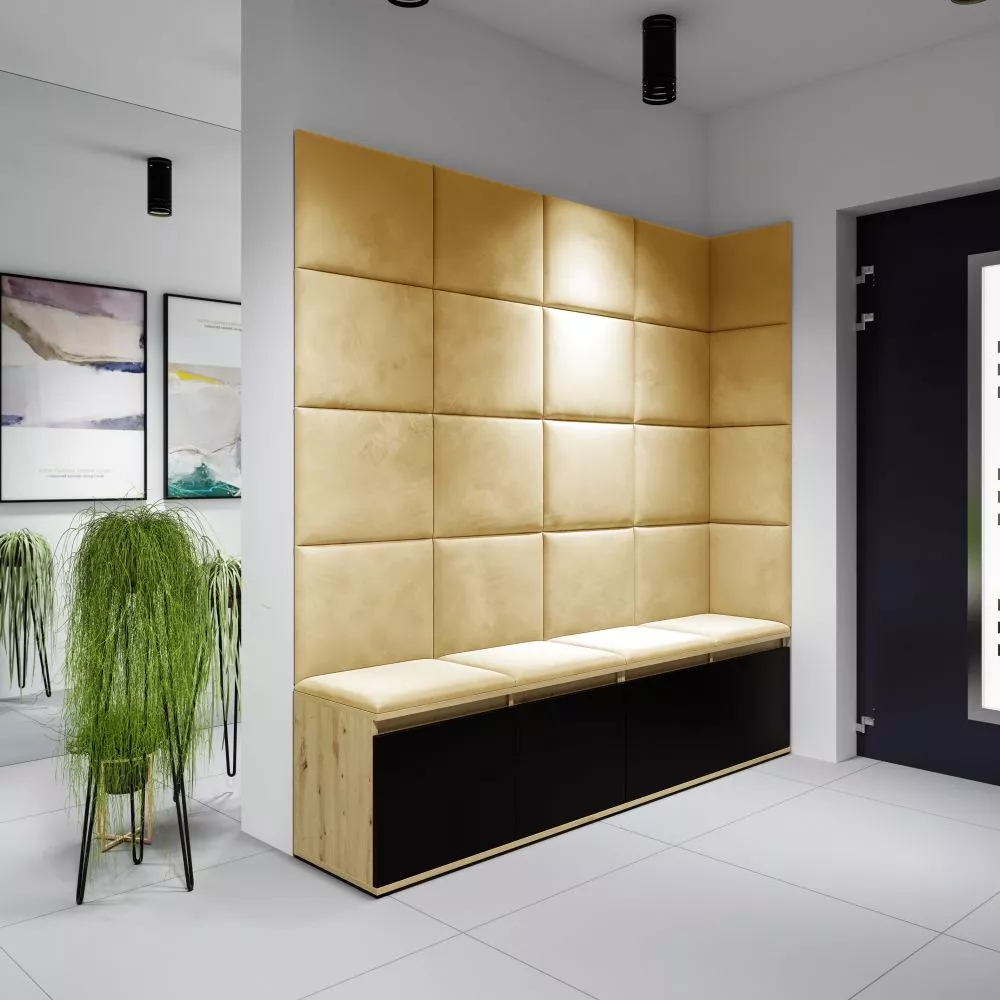 Apavu plaukts Emi 3 Trinity Korpusa krāsa: ozols artisan + melns, · 200 × 170 × 40 cm