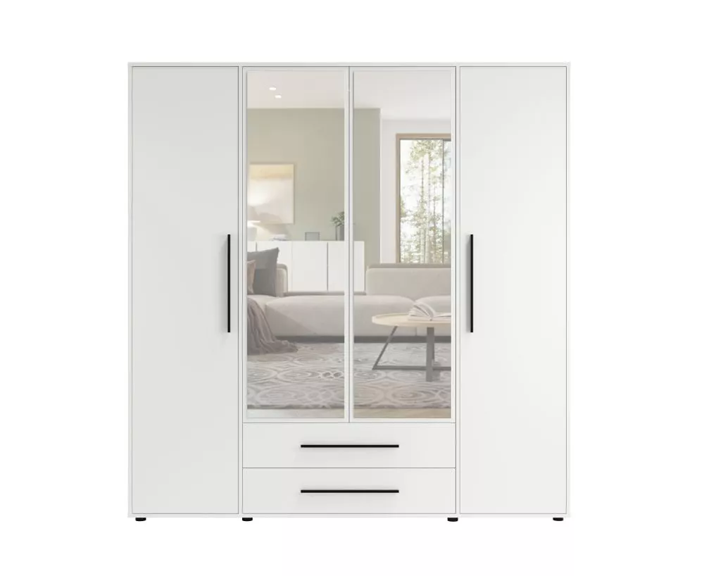Skapis Maxione MX-13 · Balts · 198 × 59 × 206 cm