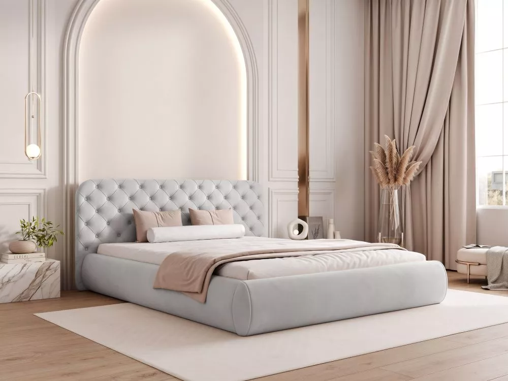Gulta Celine Standard ar stelāžām Guļamvietas platums: 160 cm, Guļamvietas garums: 200 cm, stelāžas tips: koka, · Gaiši 