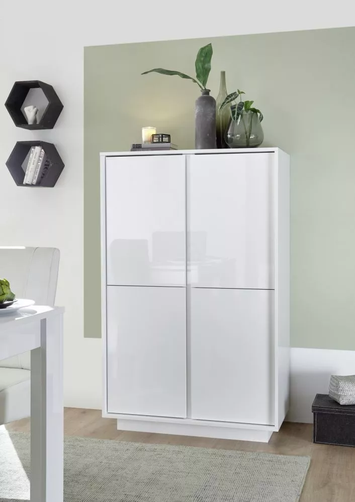Kumode Ice Carrara KW4D · Balts · 92 × 43 × 145 cm