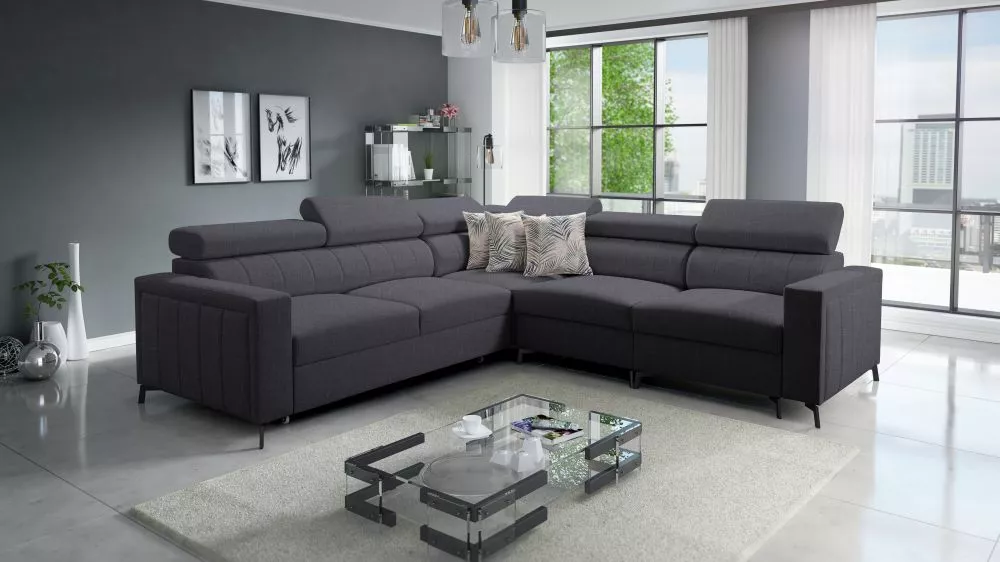 Dīvāns Baltico 4 Premium Standard · Grafīts · 275 × 275 × 83 cm