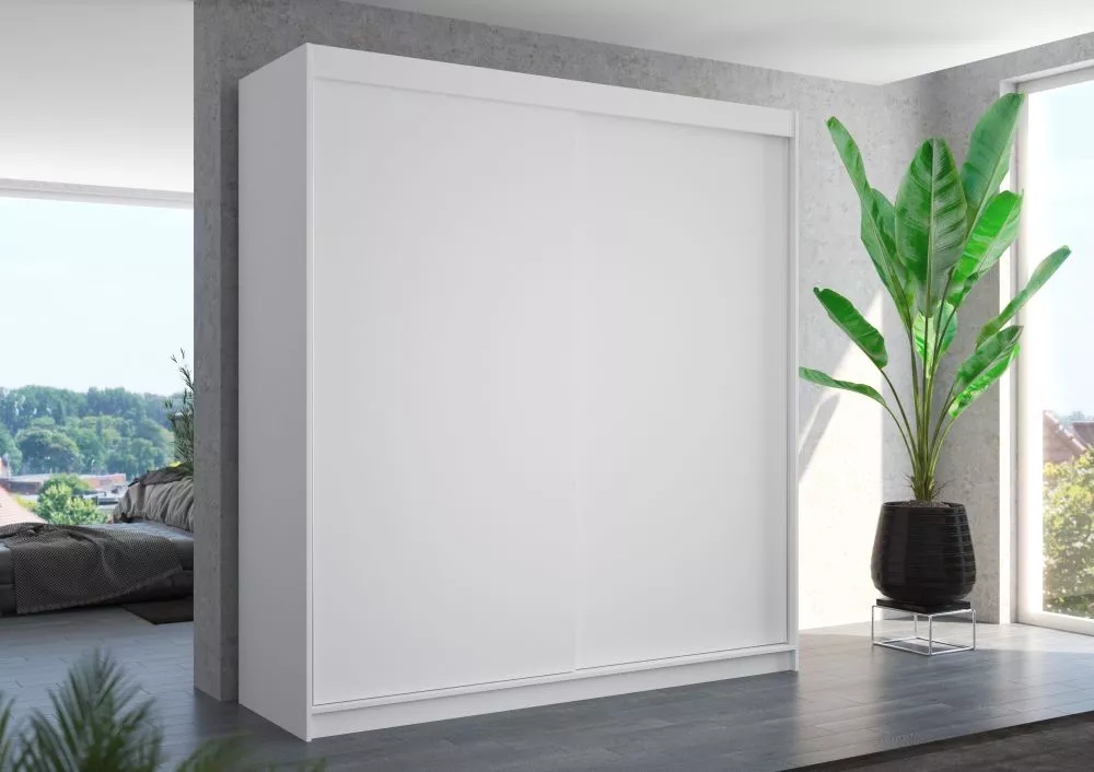 Skapis Terecia · Balts · 200 × 58 × 215 cm