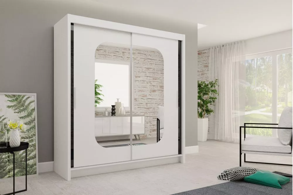 Skapis Marika · Balts · 150 × 62 × 216 cm
