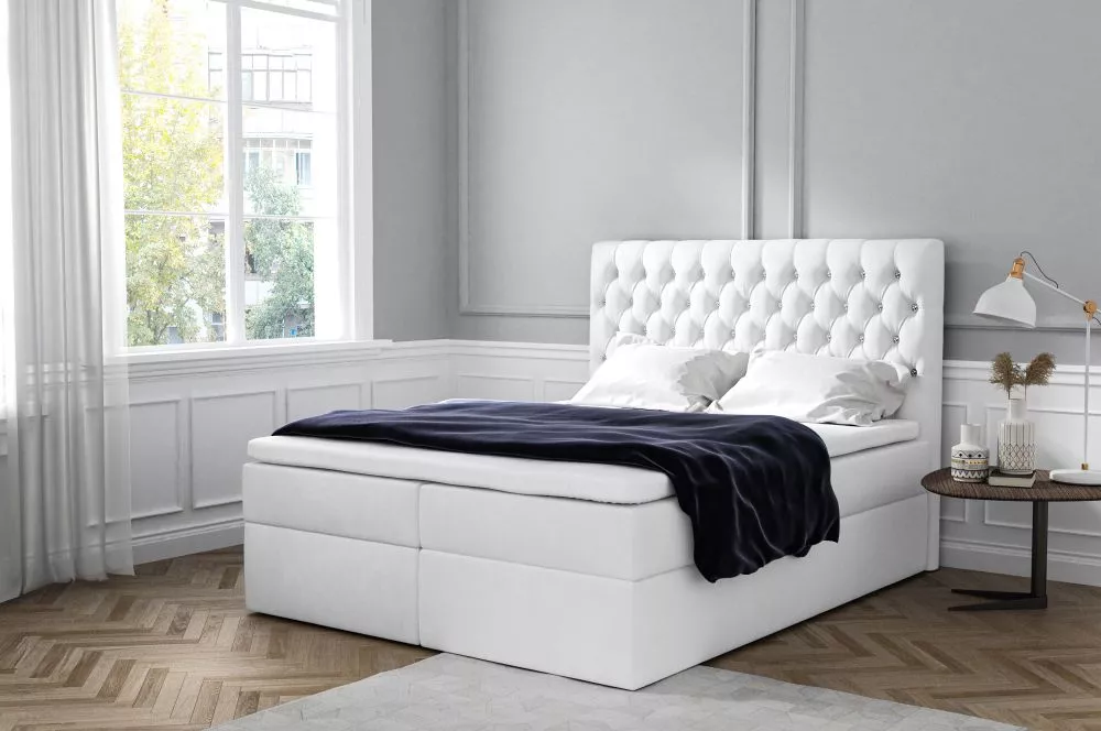 Gulta Monet Boxspring Premium Standard Guļamvietas platums: 140 cm, Guļamvietas garums: 200 cm, · Balts · 140 × 213 × 12