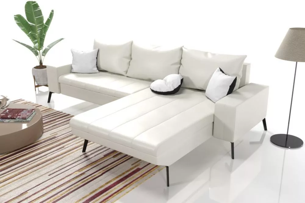 Dīvāns Austria Standard · Balts · 142 × 255 × 76 cm