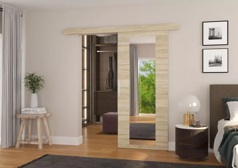 Bīdāmās durvis Brit · Ozols sonoma · 86 × 205 cm