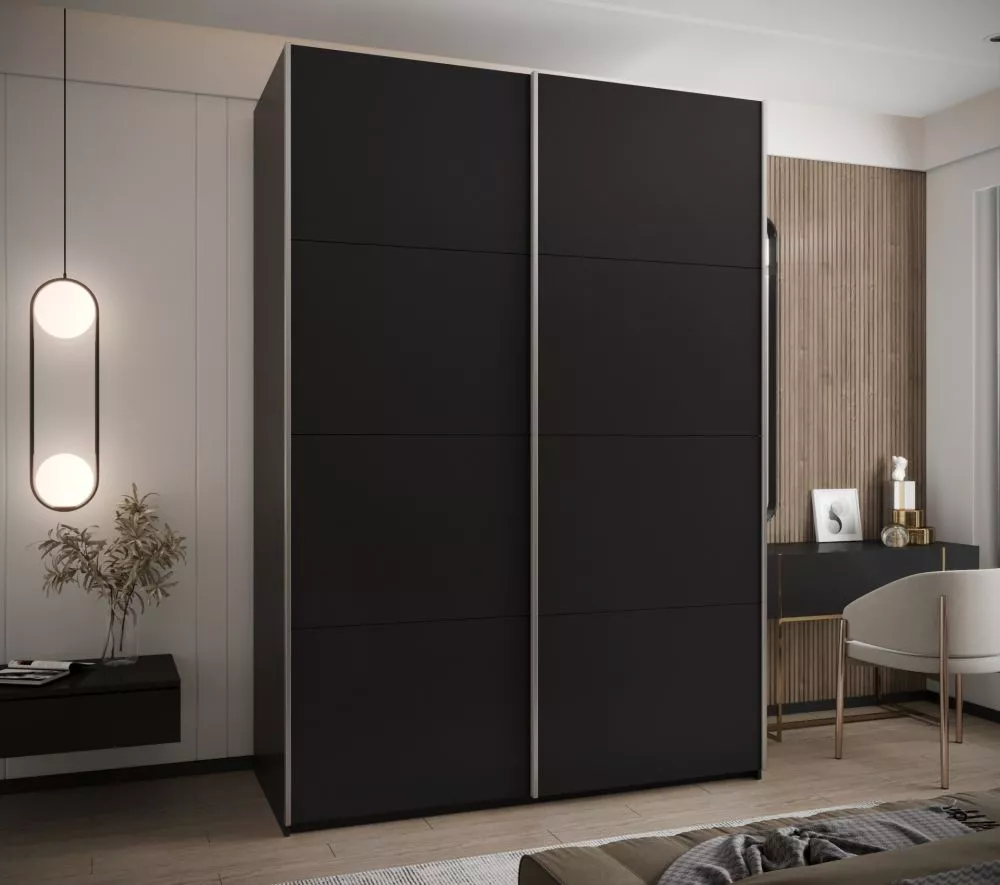 Skapis Lux 1 · Melns · 180 × 61 × 245.5 cm