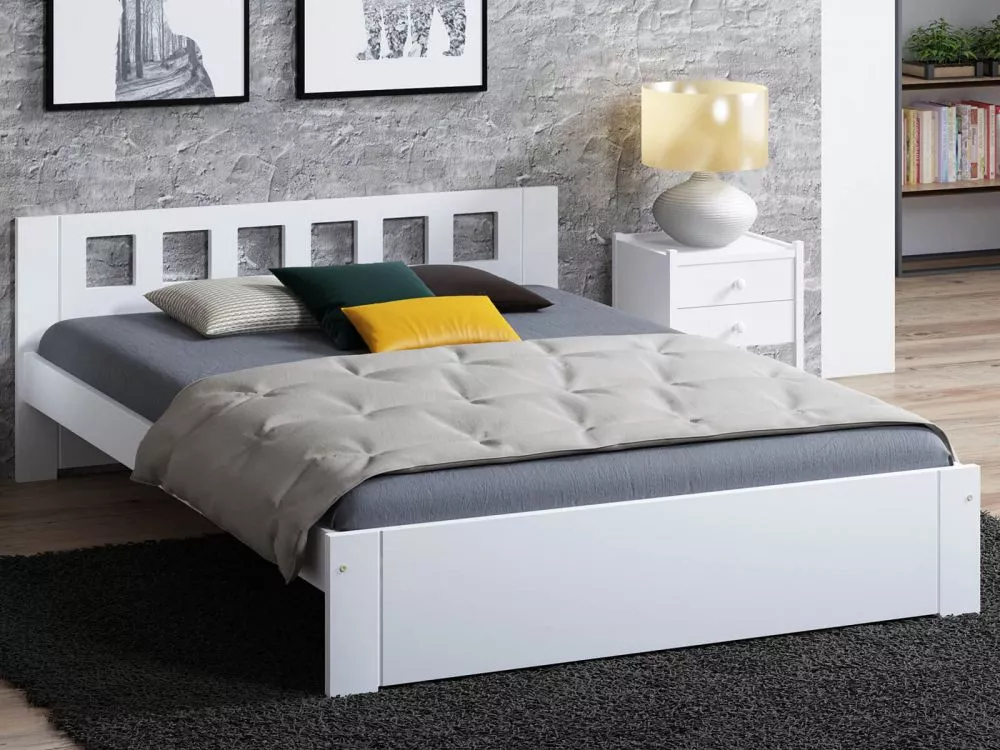 Gulta DMD-8 Magnat ar stelāžu Guļamvietas platums: 120 cm, Guļamvietas garums: 200 cm, · Balts · 128 × 206 × 65 cm