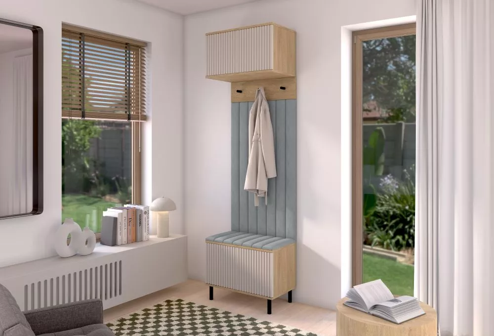 Apavu plaukts Bello 5 Trinity Korpusa krāsa: ozols cremona + kašmira, · 70 × 235 × 40 cm