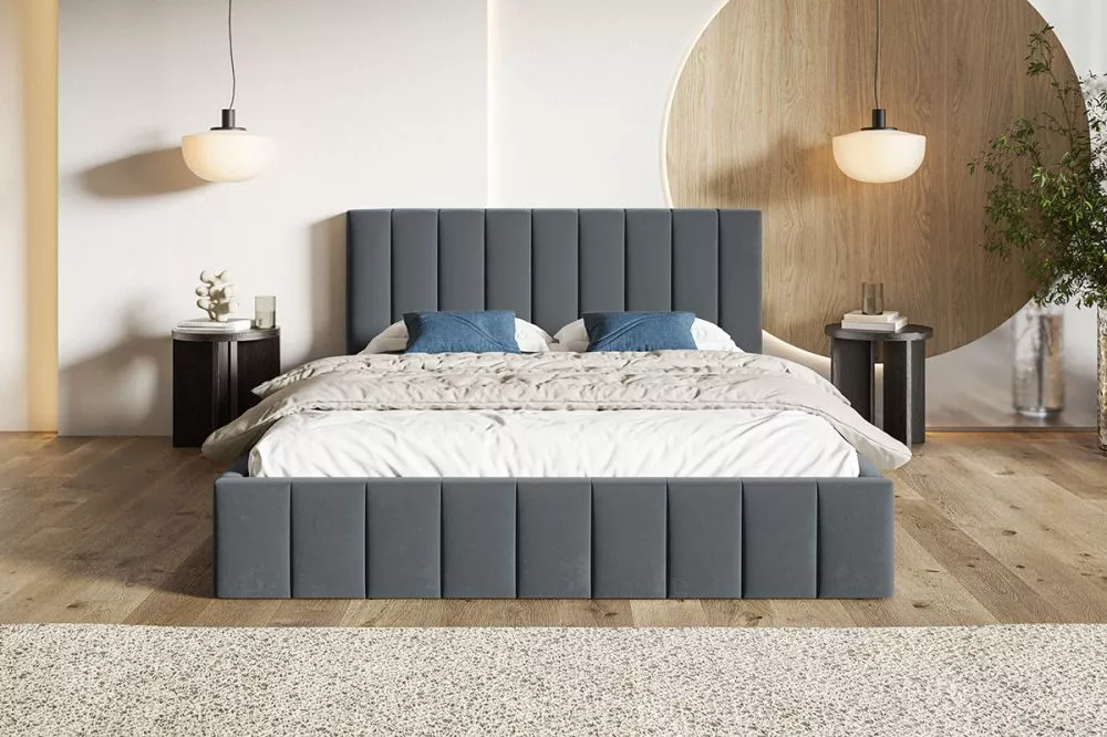 Gulta Gold 10 standard ar stelāžu Guļamvietas platums: 160 cm, Guļamvietas garums: 200 cm, stelāžas tips: koka, · Tumši 