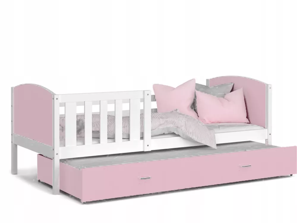 Bērnu gulta Tami P2 MDF 80x190 ar stelāžām Guļamvietas platums: 80 cm, Guļamvietas garums: 190 cm, · 86 × 198 × 74 cm