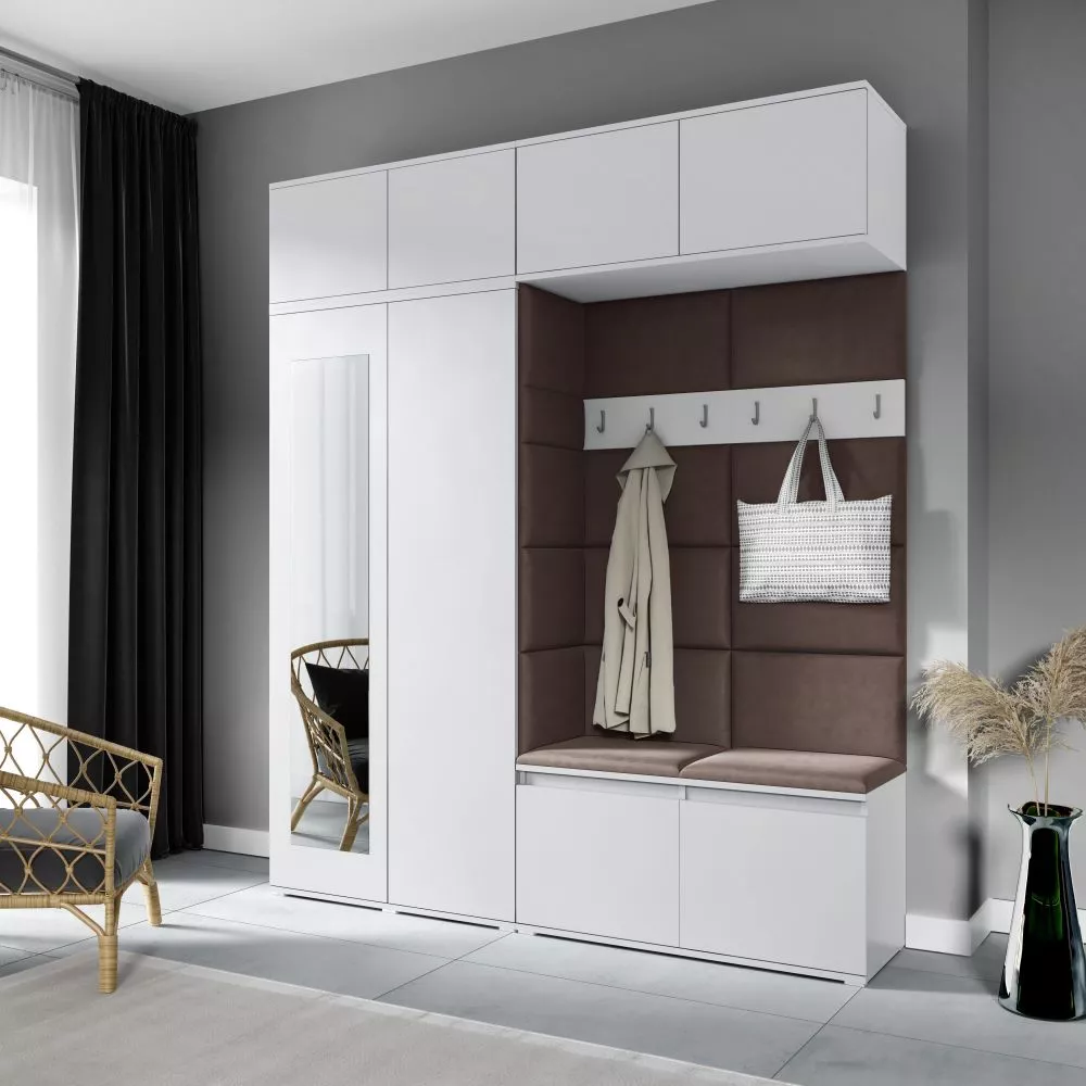 Apavu plaukts Emi 16 Trinity Korpusa krāsa: balts, · 190 × 225 × 40 cm