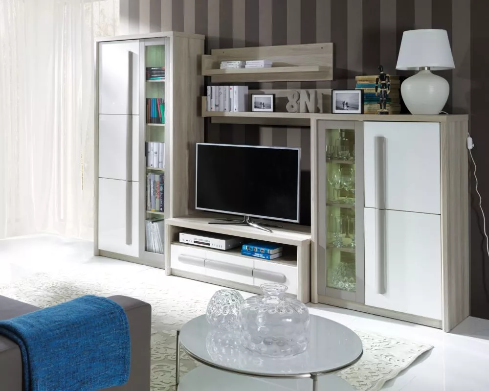 Sekcija Roma A ar LED Korpusa krāsa: goba koks, · 300 × 53 × 194 cm