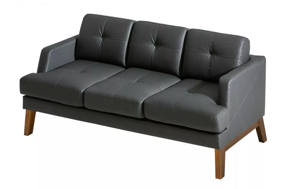 Dīvāns Carlo 3S standard · Grafīts · 88 × 189 × 83 cm