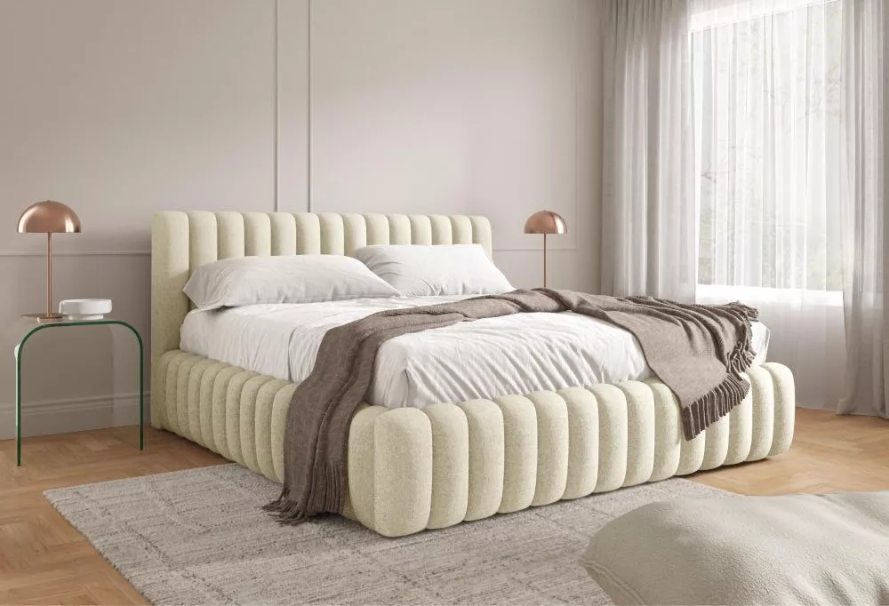 Gulta Bliss standard ar stelāžu Guļamvietas platums: 120 cm, Guļamvietas garums: 200 cm, stelāžas tips: metāla, · Gaišai
