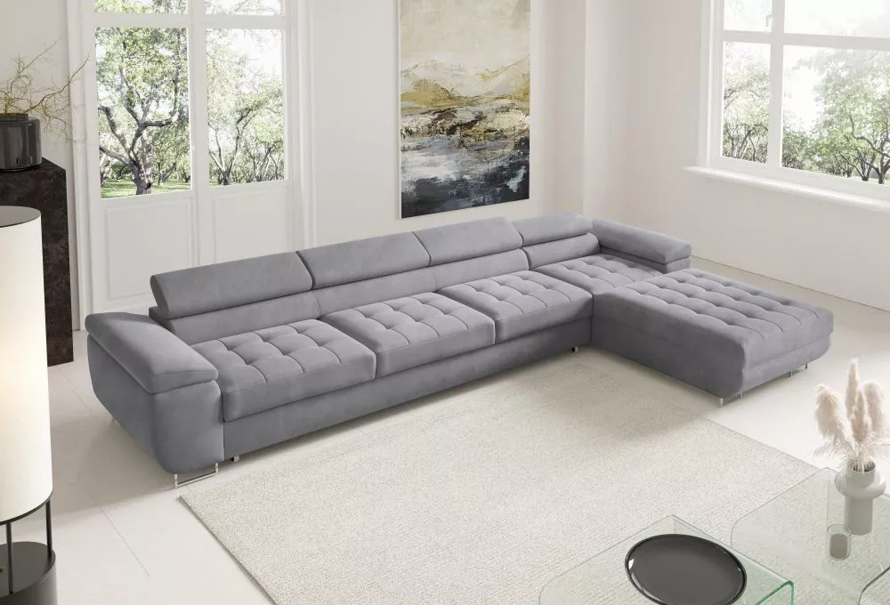 Dīvāns Corner 272 XL standard · Pelēks · 200 × 335 × 90 cm