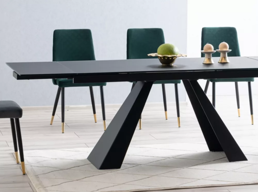 Galds Salvadore Mat · Melns · 160 × 76 × 90 cm