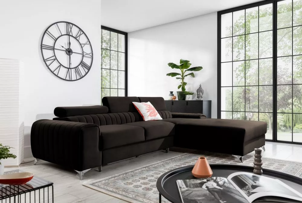 Dīvāns Grayson Premium Standard · Tumši brūns · 205 × 275 × 98 cm