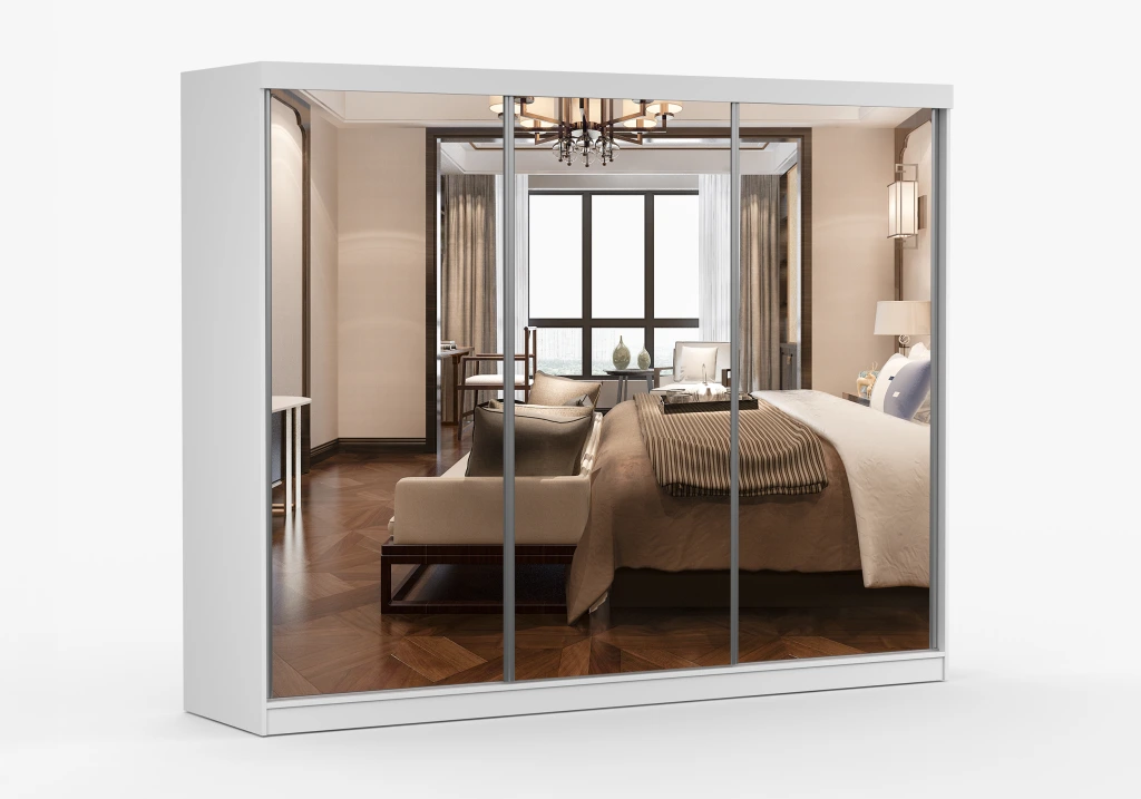 Skapis Milan White · Balts · 250 × 64 × 215 cm
