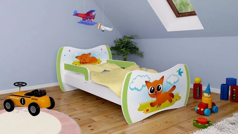 Bērnu gulta Dream L01 140x70 DM20 ar stelāžu Guļamvietas platums: 70 cm, Guļamvietas garums: 140 cm, · 94 × 144 × 71 cm