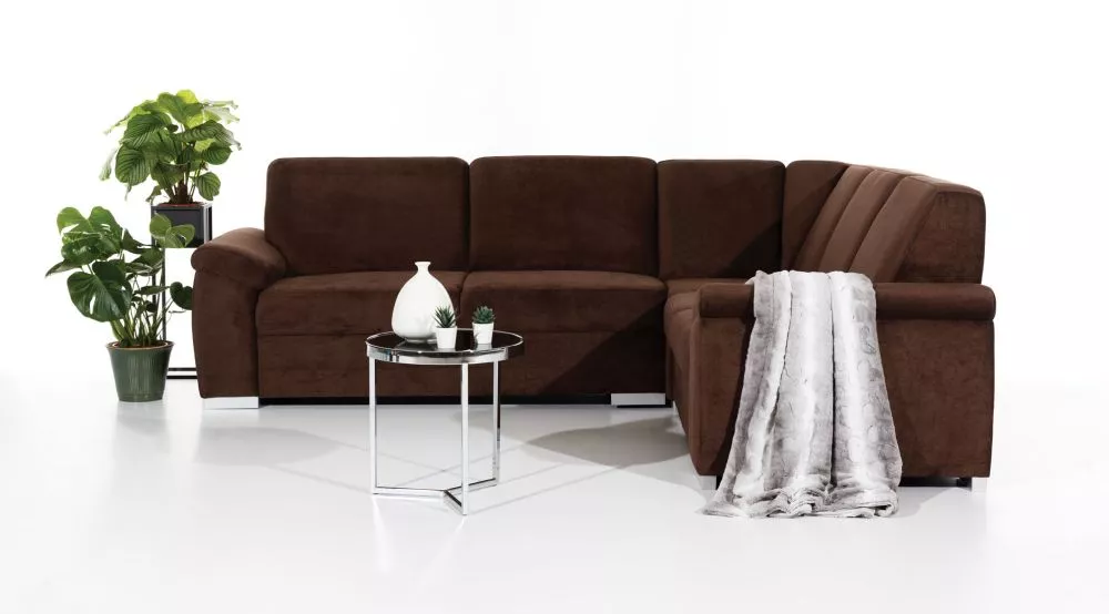Dīvāns Barello XL standard · Tumši brūns · 212 × 262 × 90 cm